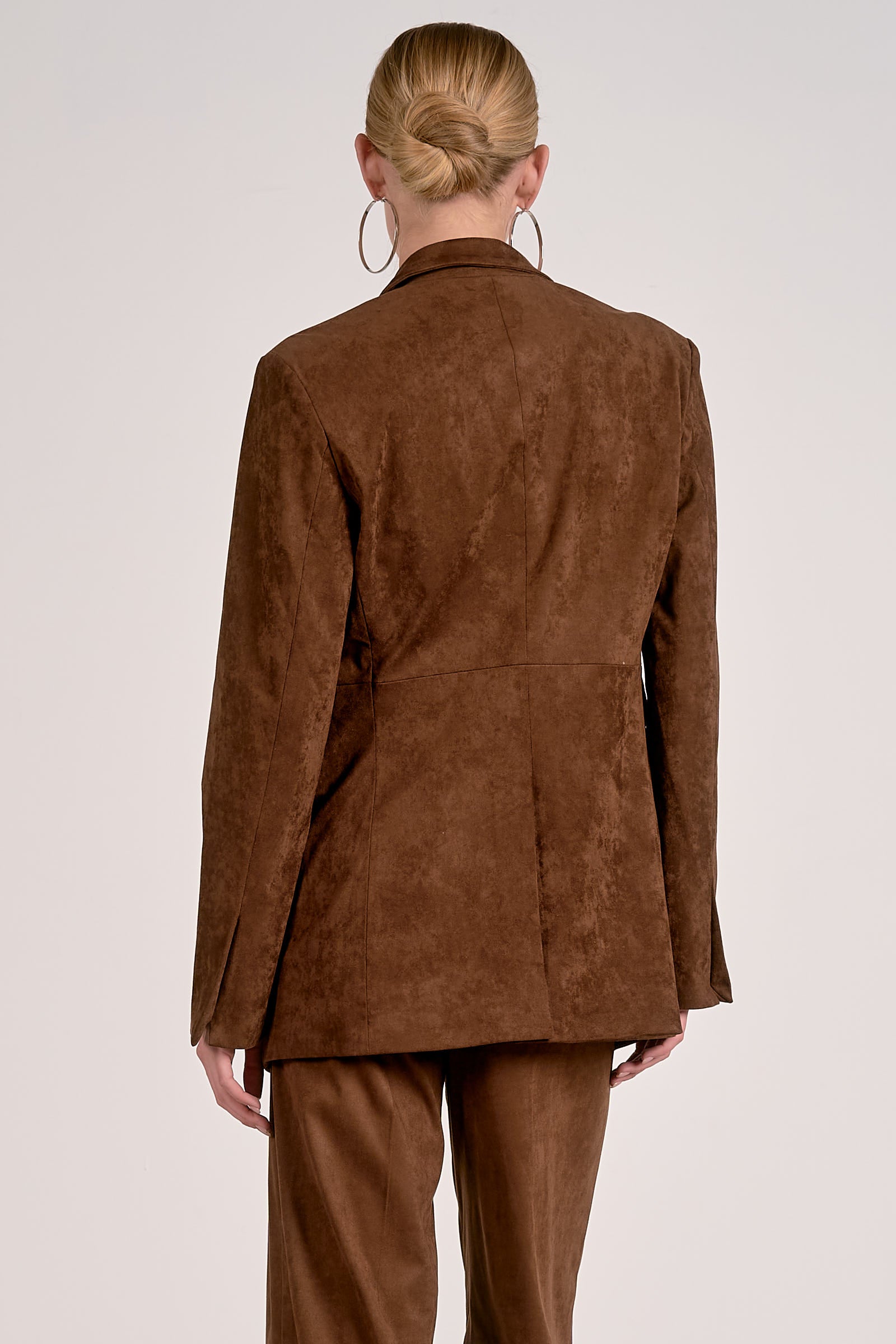 BLAZER IN CHOCOLATE BACK VIEW