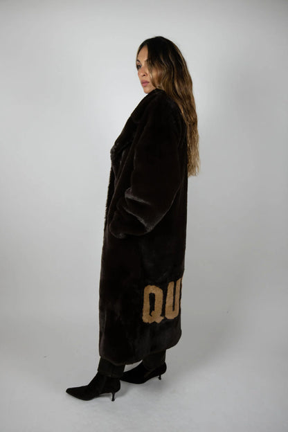 AJAX QUEEN JACKET IN CHOCOLATE SIDE VIEW