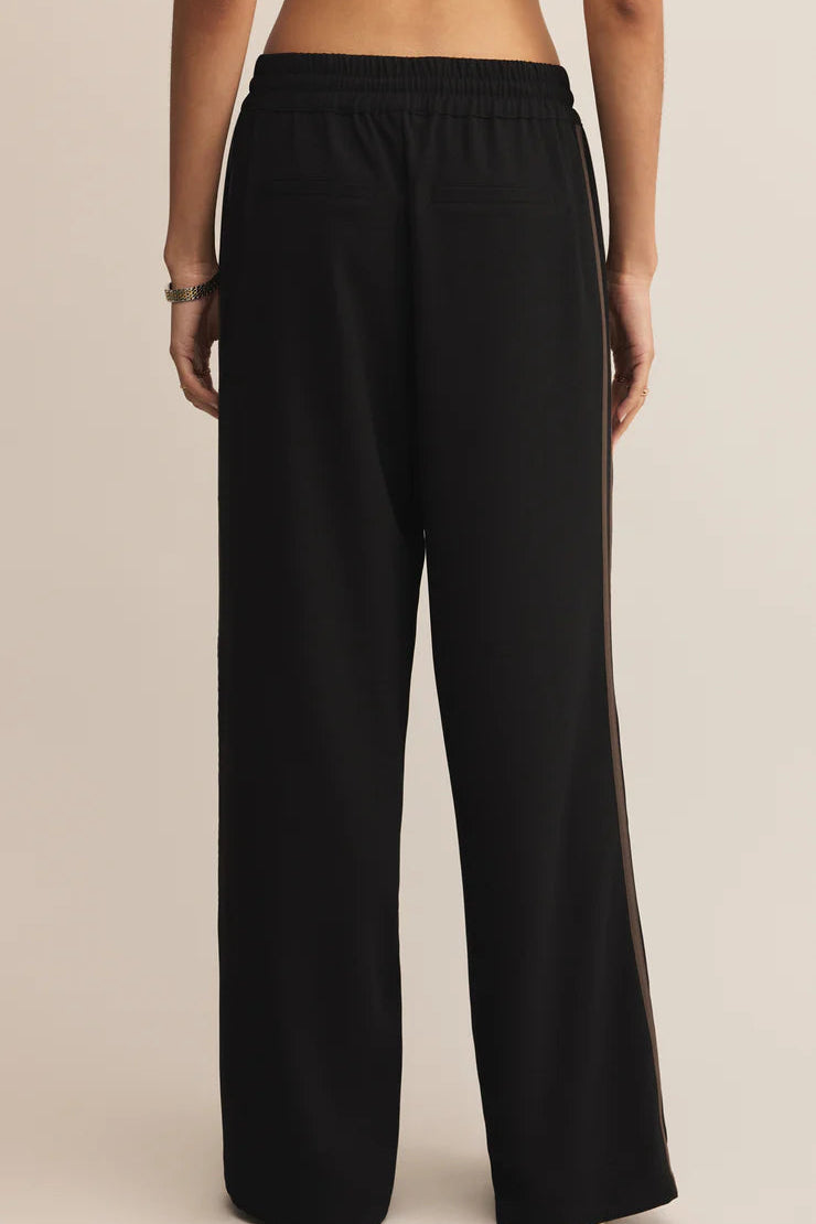SAUNDER TRACK PANT IN BLACK BACK VIEW