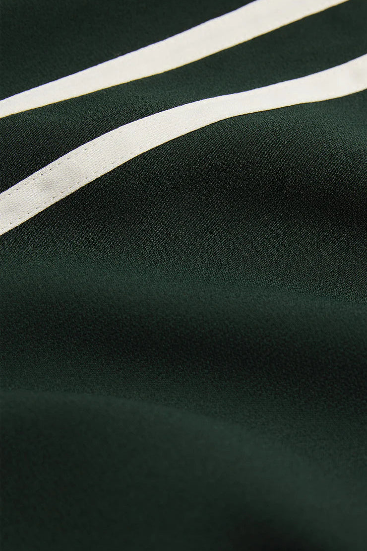 SAUNDER TRACK PANT IN GARLAND GREEN DETAIL VIEW