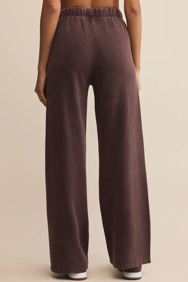 HUNTER KNIT PANT IN CHOCOLATE CHERRY BACK VIEW