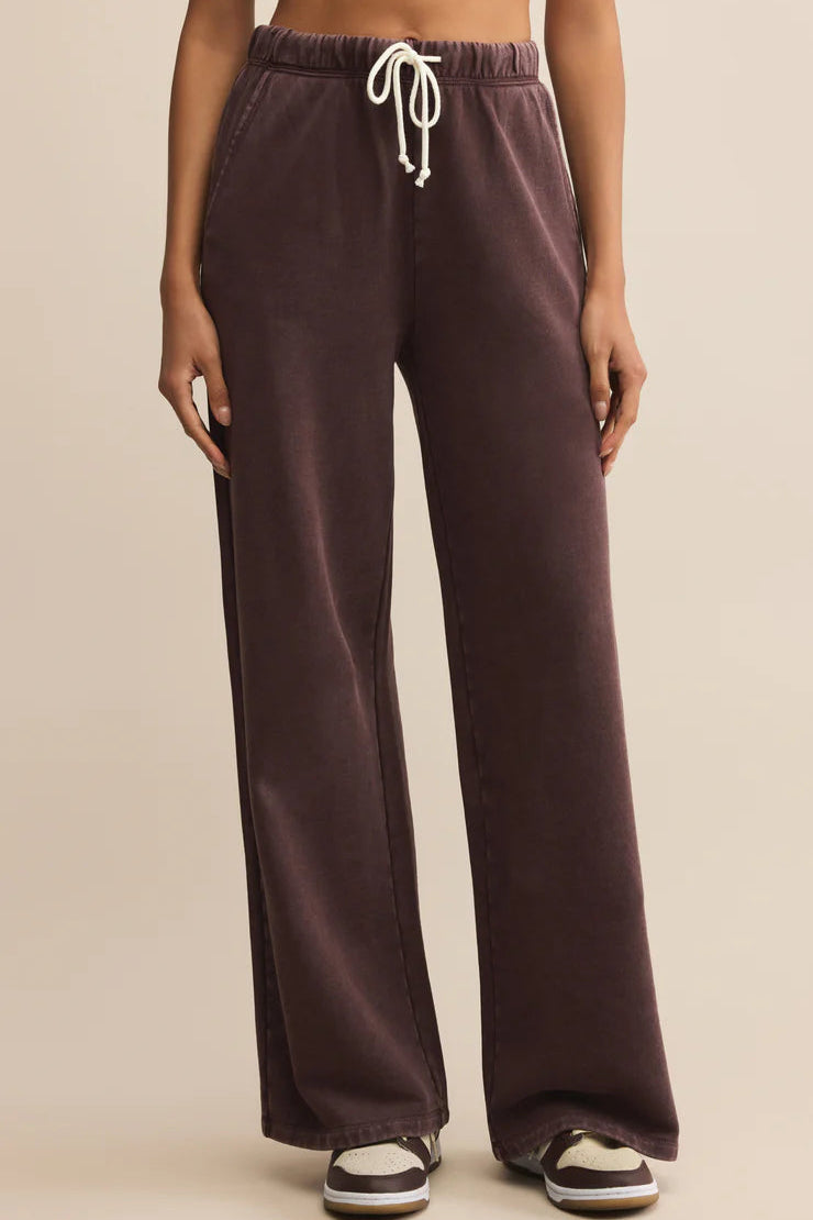 HUNTER KNIT PANT IN CHOCOLATE CHERRY FRONT VIEW