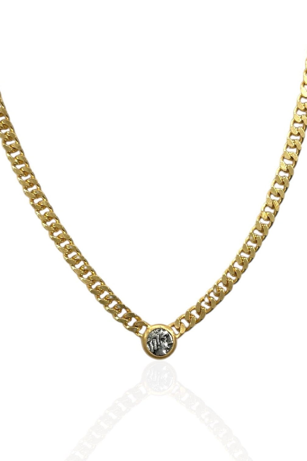 Mini Olena Coin Necklace Gold
