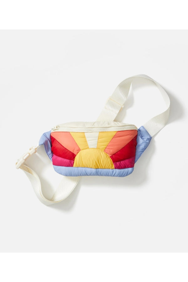 PUFFER FANNY PACK IN MULTI SUN FRONT VIEW