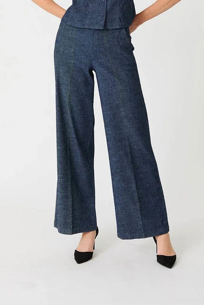 TALLULAH PANT IN INDIGO NIGHT FRONT VIEW