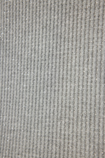 FIRESIDE SPARKLE PJ SET IN HEATHER CHARCOAL DETAIL VIEW