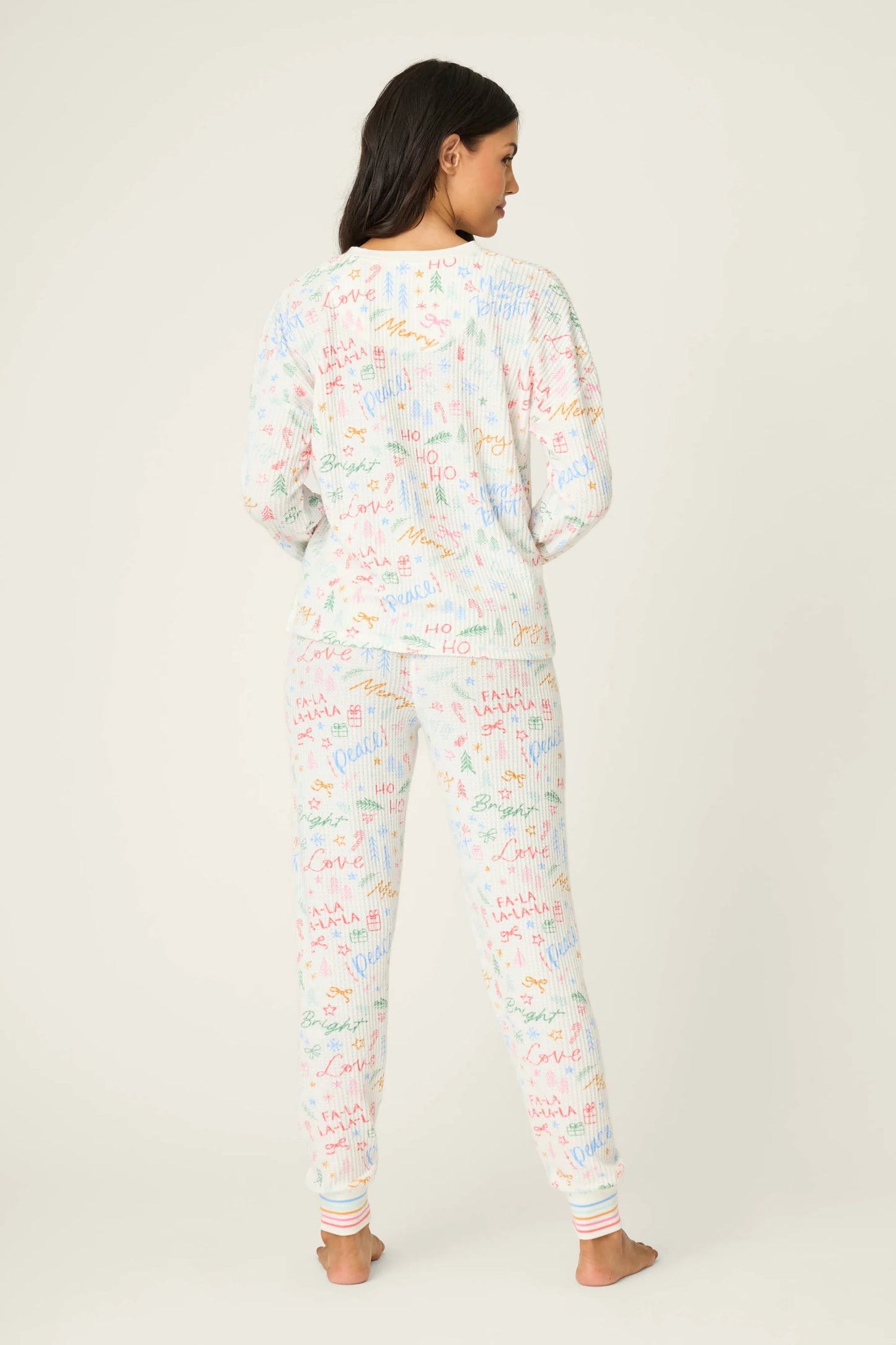 SKI JAMMIE CLASSICS PJ SET IN IVORY BACK VIEW