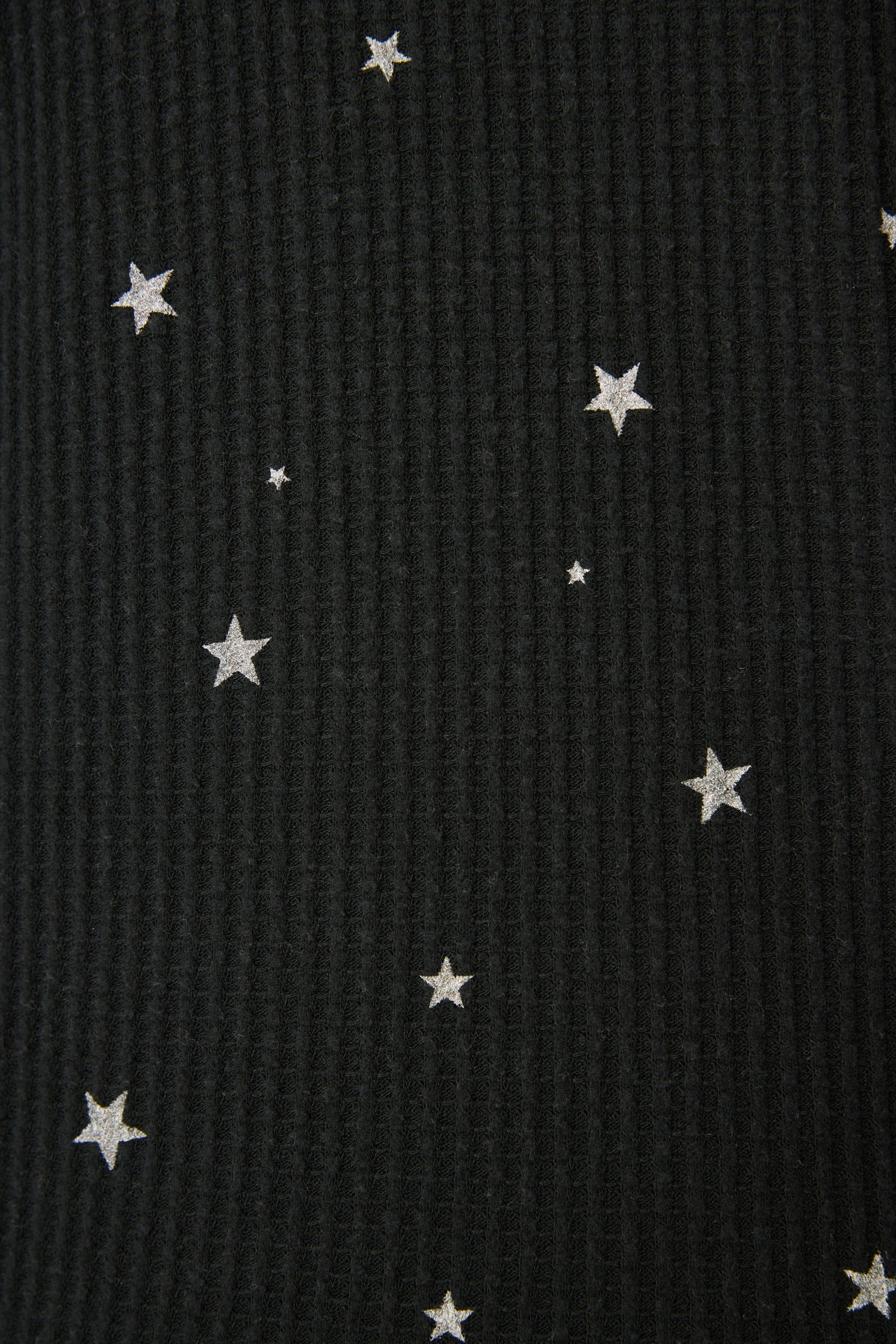 SKI JAMMIE CLASSICS PJ SET IN BLACK DETAIL VIEW