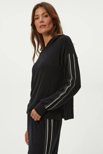 TARYN HOODIE IN BLACK SIDE VIEW