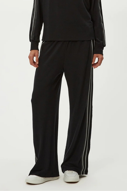 JUDY TRACK PANT IN BLACK FRONT VIEW