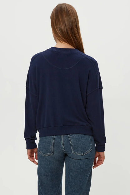 MARTY CREW NECK PULLOVER IN NOCTURNAL BACK VIEW