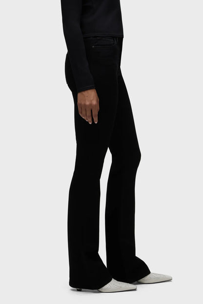 BARBARA HIGH WAIST BOOTCUT IN BLACK SIDE VIEW