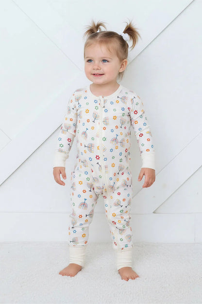 CONVERTIBLE COVERALL IN HAPPY HANUKKAH FRONT VIEW