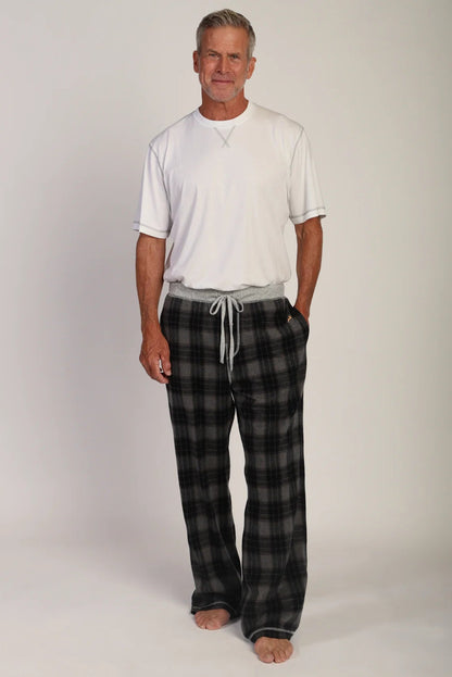 SUMMIT CHECKS FLANNEL PANT IN BLACK AND CHARCOAL FRONT VIEW