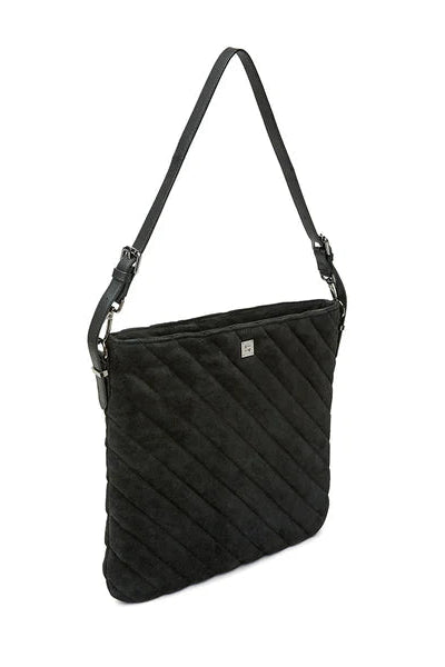 VIP SUEDE BAG IN BLACK BACK VIEW