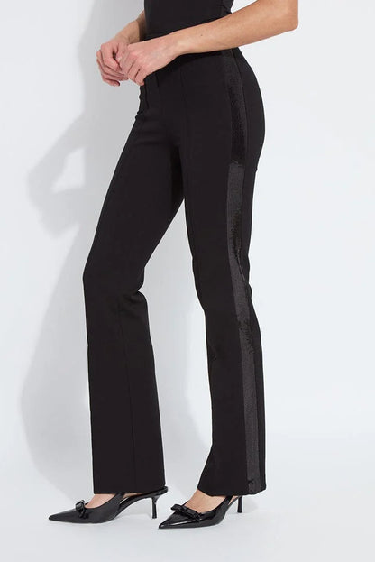 ELYSSE SEQUIN EMBELLISHED PANT IN BLACK SIDE VIEW