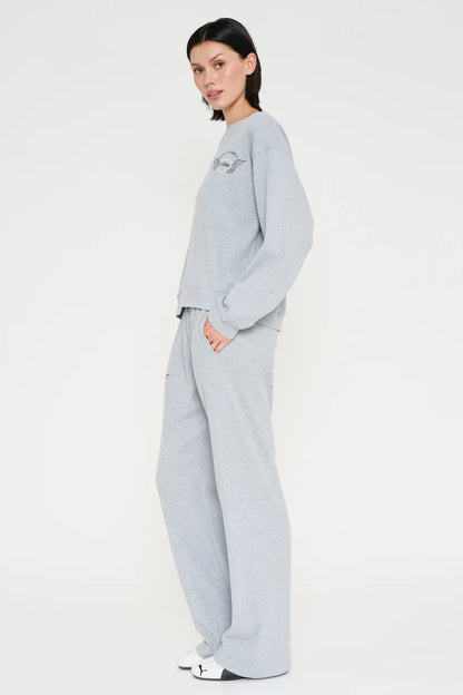 SOUL CARE WIDE LEG SWEATPANTS IN RELAXED WAFFLE SIDE VIEW