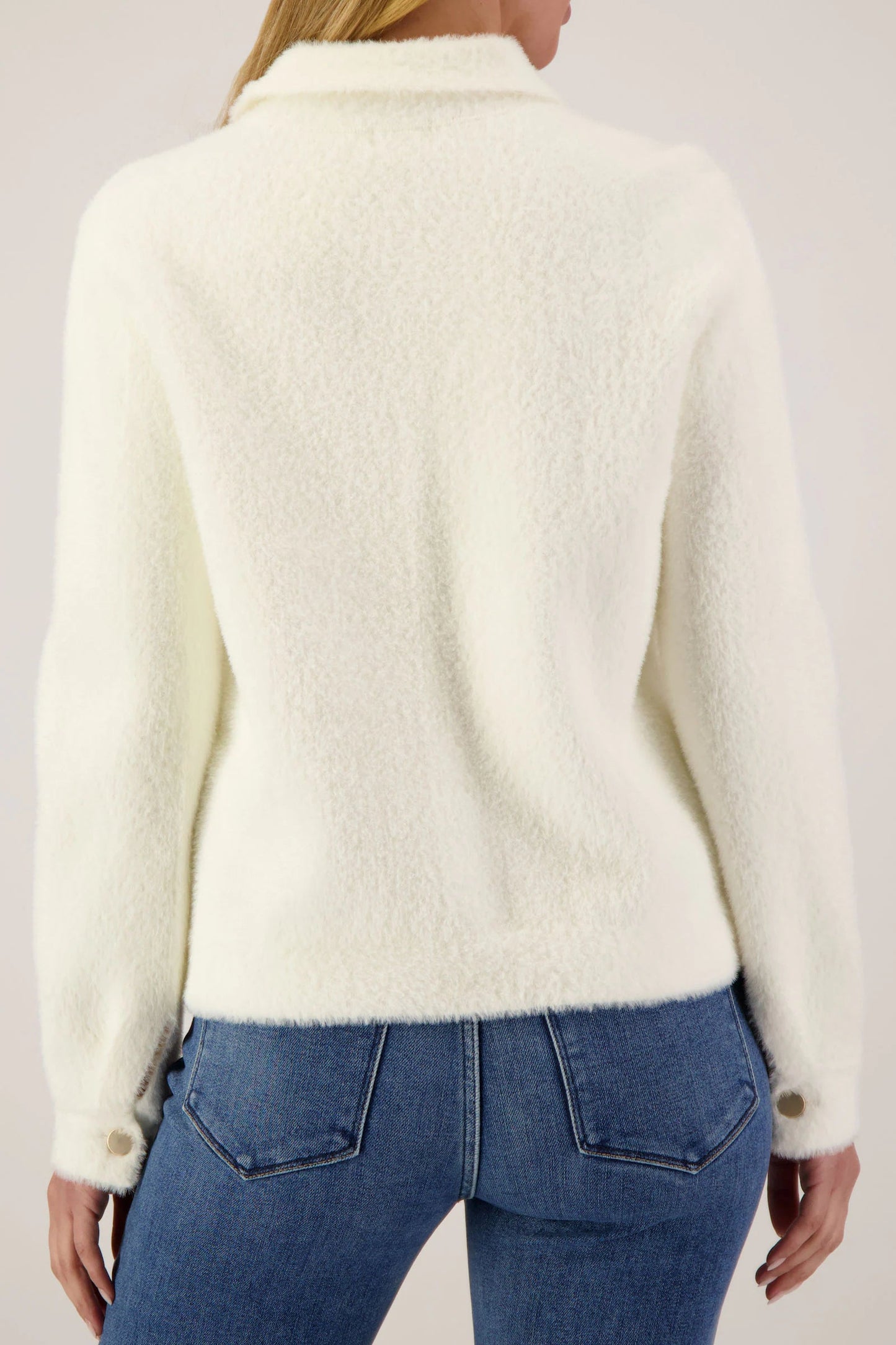 MADISON JACKET IN IVORY BACK VIEW