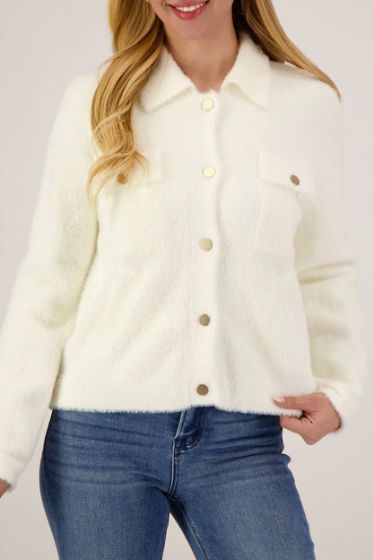 MADISON JACKET IN IVORY FRONT VIEW