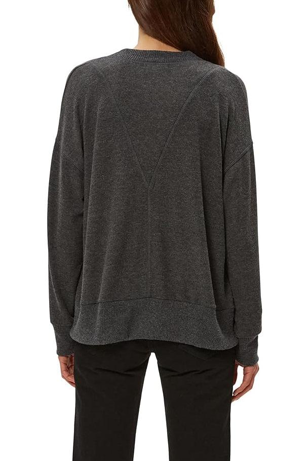 SYLVIA OVERSIZED CARDIGAN IN CHARCOAL BACK VIEW