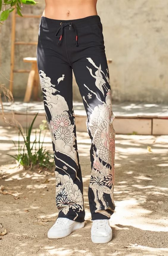 Dragon Zen Pant in black front view