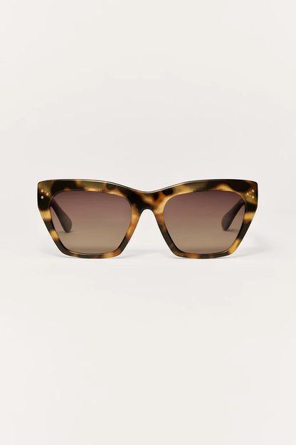 PARK AVE SUNGLASSES IN BROWN TORTOISE/ GREY FRONT VIEW