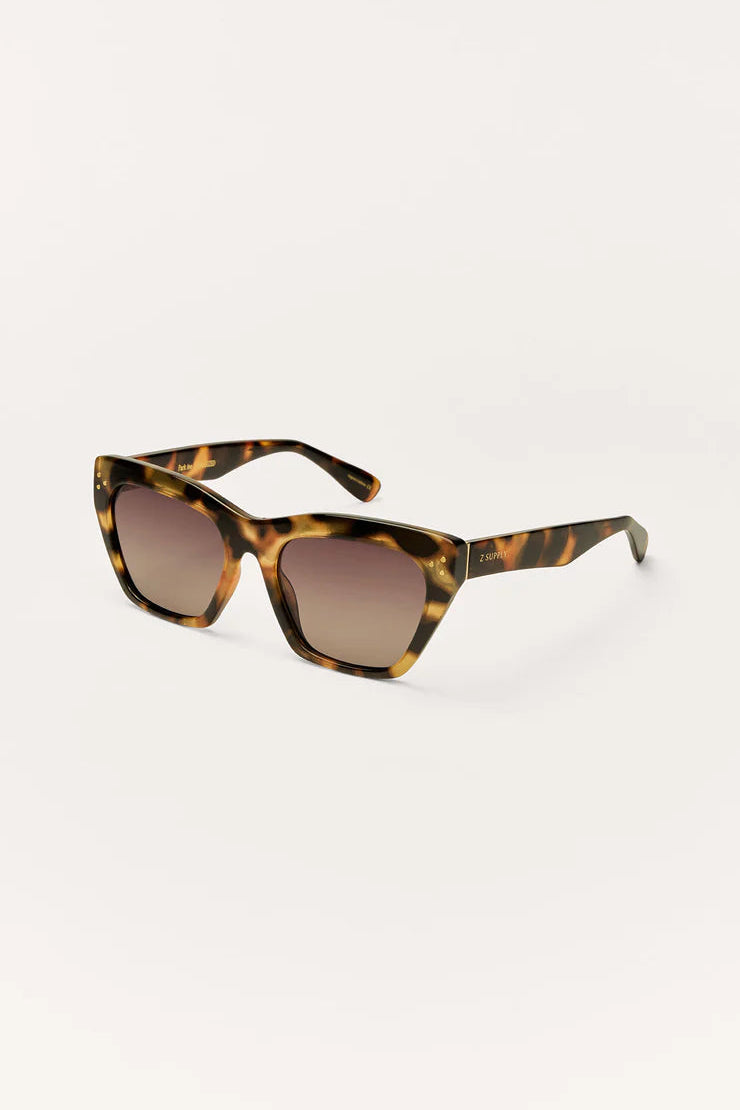 PARK AVE SUNGLASSES IN BROWN TORTOISE/ GREY SIDE VIEW