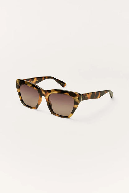 PARK AVE SUNGLASSES IN BROWN TORTOISE/ GREY SIDE VIEW