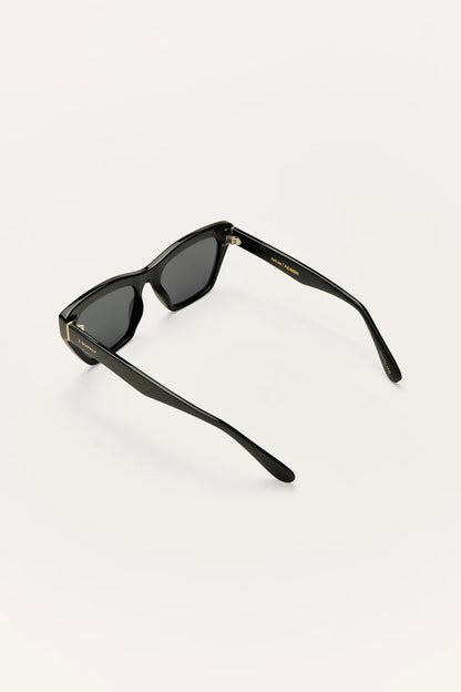 PARK AVE SUNGLASSES IN POLISHED BLACK/GRAY BACK VIEW