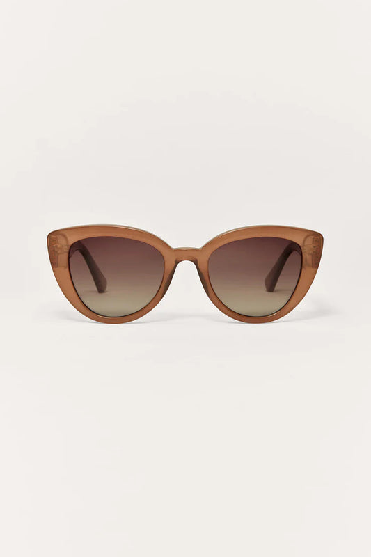 GOLDEN HOUR SUNGLASSES IN TAUPE/GRADIENT FRONT VIEW