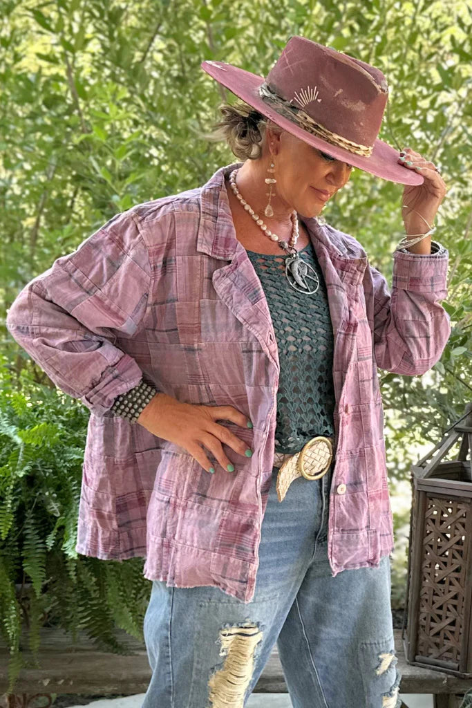 PLUM DELIGHT JACKET IN PLUM FRONT VIEW