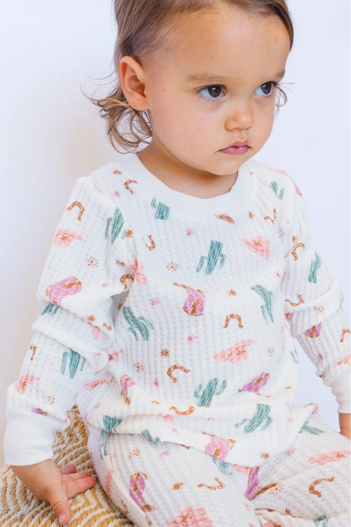 MELANIE THERMAL TOP IN IVORY FRONT VIEW