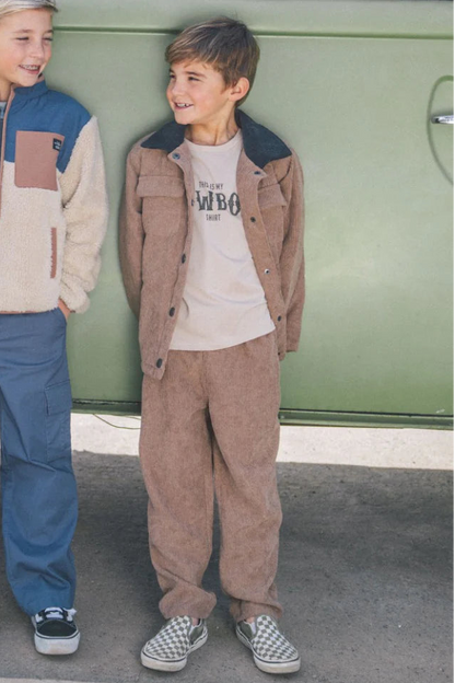 CAMDEN CORDUROY PANT IN GINGER SNAP FRONT VIEW