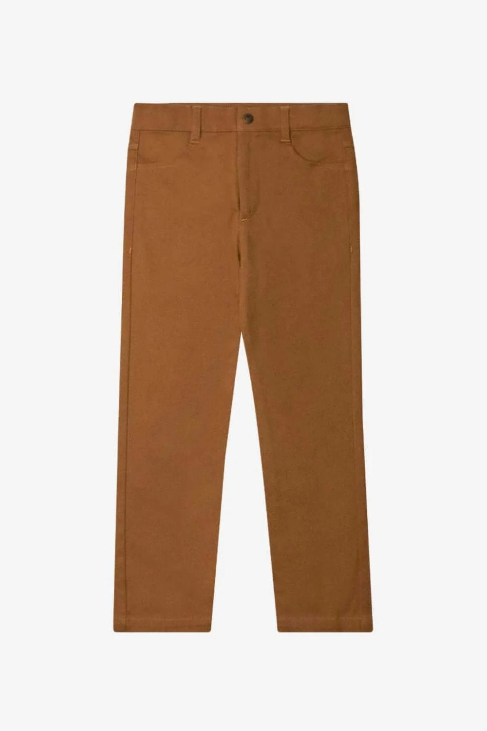 COMMUTER TWILL PANT IN BRITISH KHAKI FRONT VIEW