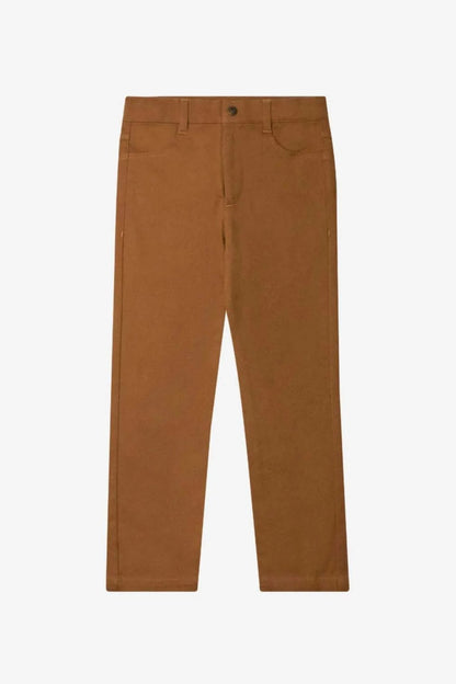 COMMUTER TWILL PANT IN BRITISH KHAKI FRONT VIEW