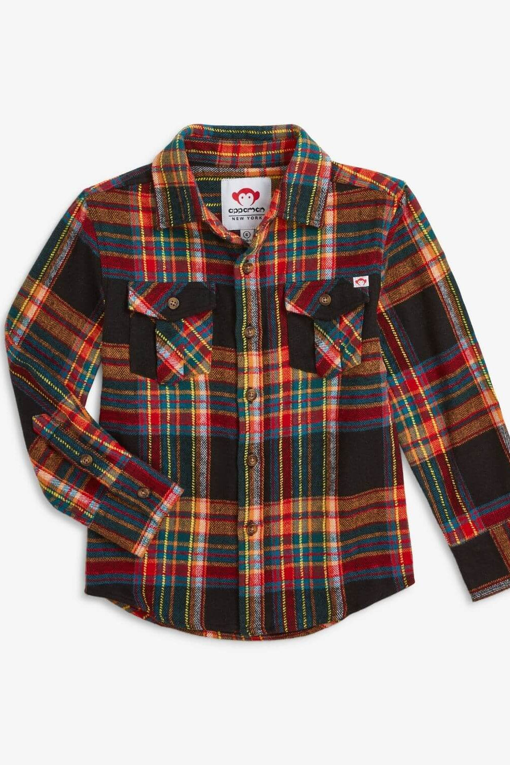 FLANNEL SHIRT IN VINTAGE TARTAN FRONT VIEW