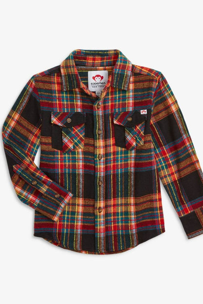 FLANNEL SHIRT IN VINTAGE TARTAN FRONT VIEW