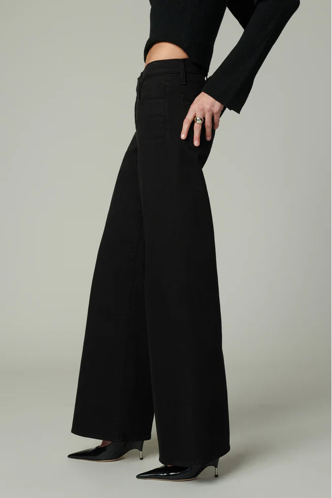 LOU LOU LOW RISE WIDE LEG IN BLACK SIDE VIEW 