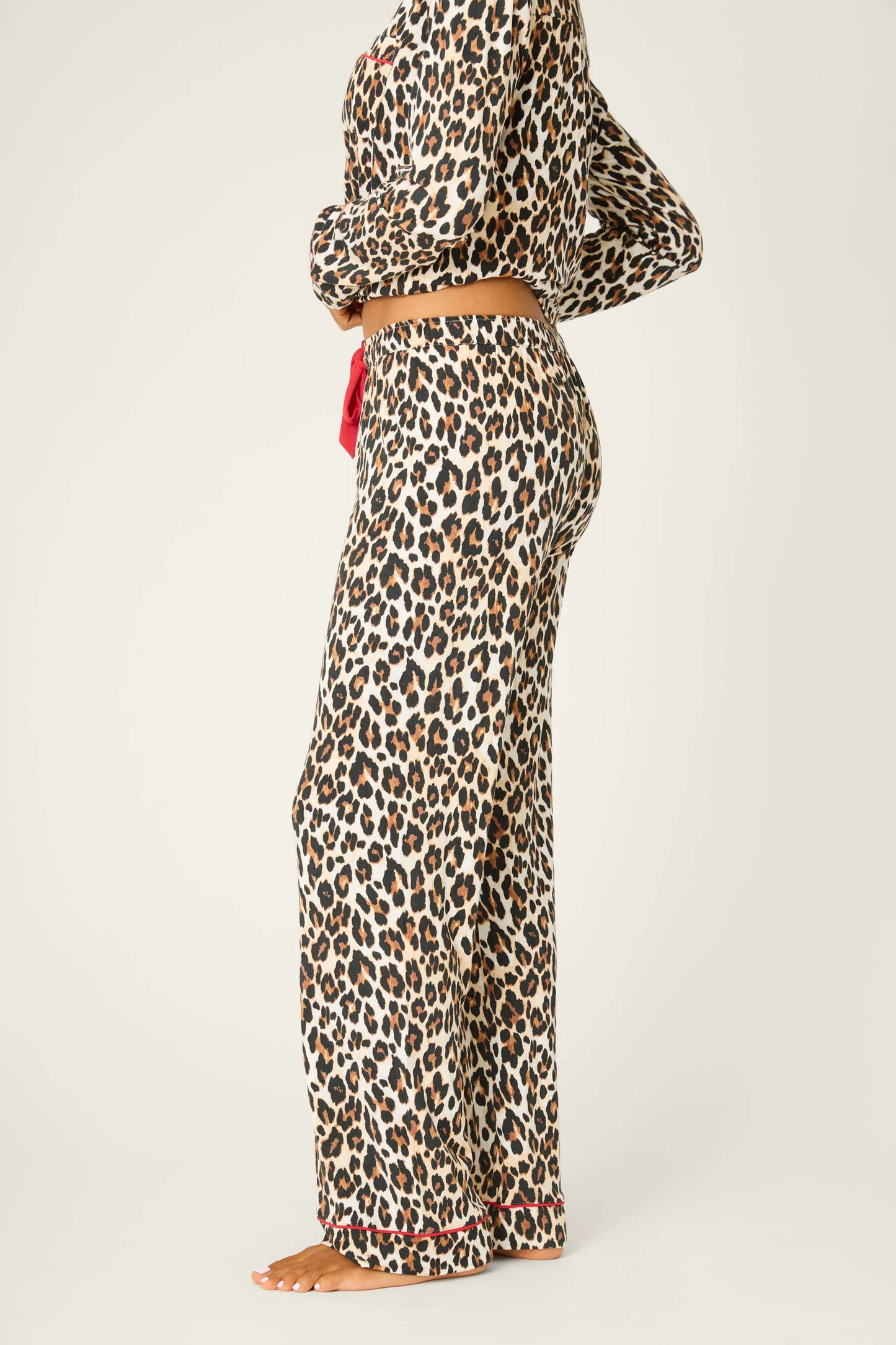 HOLIDAY DREAM LEOPARD PANT IN NATURAL SIDE VIEW