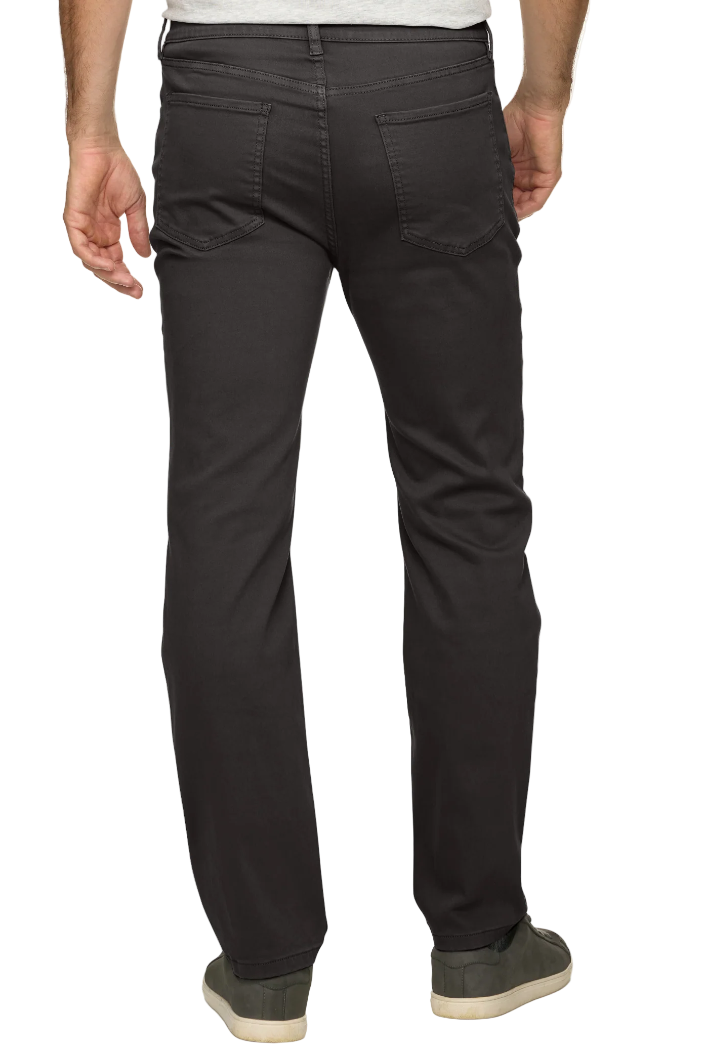 LOUISVILLE GARMENT DYE PANT IN CHARCOAL BACK VIEW