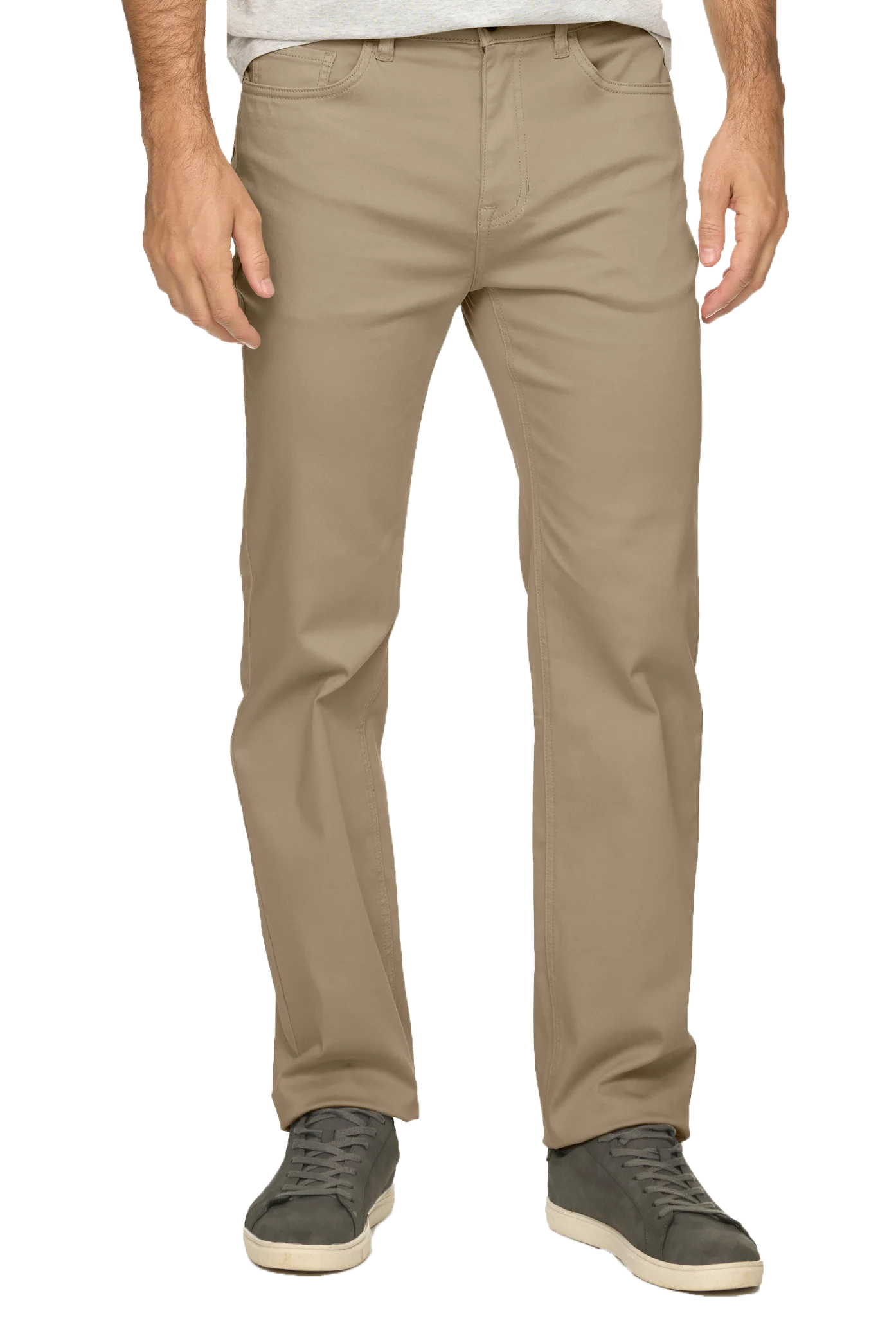 LOUISVILLE GARMENT DYE PANT IN KHAKI FRONT VIEW