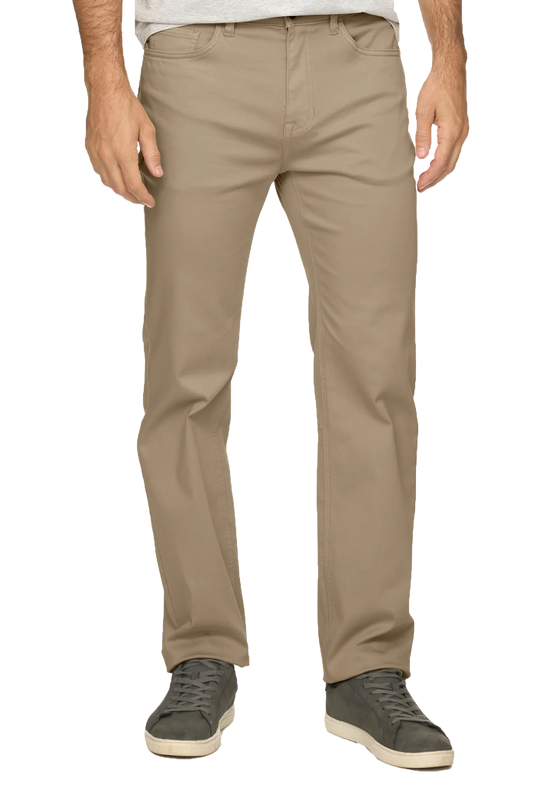 LOUISVILLE GARMENT DYE PANT IN KHAKI FRONT VIEW