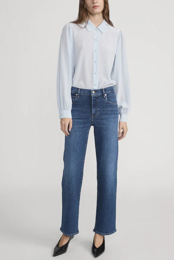 The mellow jean in solace front view