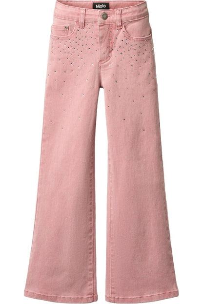 ASTA JEANS IN BLUSH RHINESTONE FRONT VIEW
