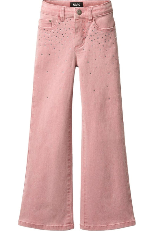 ASTA JEANS IN BLUSH RHINESTONE FRONT VIEW