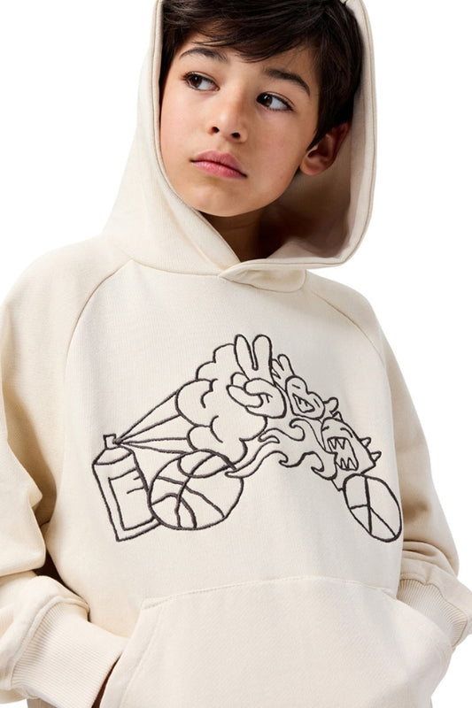 MIC HOODIE IN SUMMER SAND FRONT VIEW