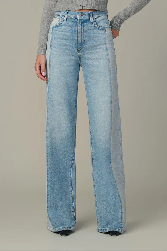 The mia pieced two tone jean in patience front view