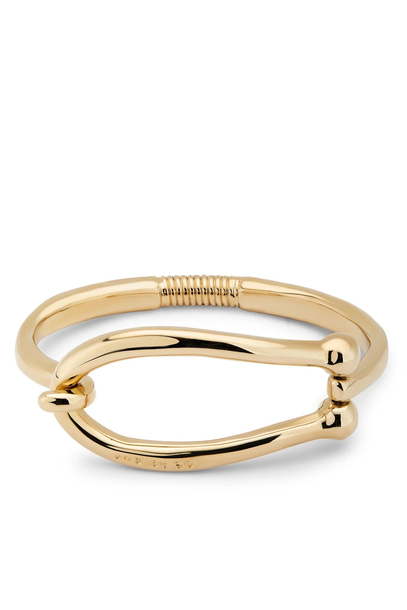 Bangle bracelet with large link front view