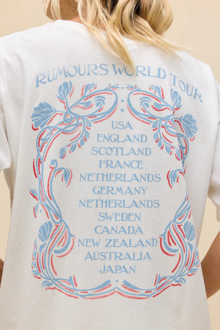 Fleetwood mac world tour '77 merch tee back view