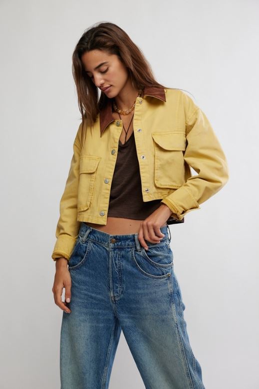 Martha workwear jacket in rattan front view